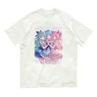 AQUAMETAVERSEのアイドルフラワーズ　なでしこ1478 オーガニックコットンTシャツ