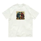 thedarkesthourの相撲をする人型ロボットたち Organic Cotton T-Shirt