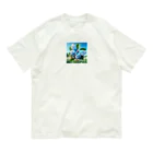 Chihiro0318の水色に舞う美しい蝶々 Organic Cotton T-Shirt