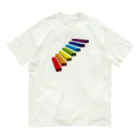 kimchinの宙に浮かんだメタリックな階段 Organic Cotton T-Shirt