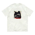 kk-welcomeの黒猫登場Ⅰ オーガニックコットンTシャツ