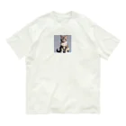 ドット絵ネコの座っている猫 Organic Cotton T-Shirt