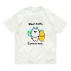 Momotamaのウェア：サーファーねこ部長「Wave backs, Come on now.」 Organic Cotton T-Shirt