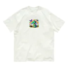 Happy Timeの恐竜くん Organic Cotton T-Shirt