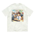 可愛い男の子イラスト販売所　By,keicyanの男の子　中学1年生　パソコン部 Organic Cotton T-Shirt