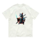 samuraicatのSamurai CAT オーガニックコットンTシャツ