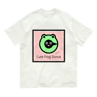 雑貨屋kerori(ザッカヤケロリ）のCute Frog Donut（キュートフロッグドーナツ） Organic Cotton T-Shirt