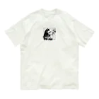 Zawashopの水墨画風シベリアンハスキー Organic Cotton T-Shirt