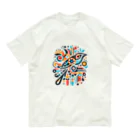 MU-SI-REのエスニックバード Organic Cotton T-Shirt