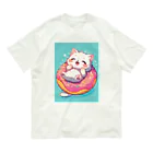AQUAMETAVERSEの子猫ドーナツ浮輪楽む　　なでしこ1478 Organic Cotton T-Shirt