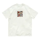 PlayfulBaseの花柄 オーガニックコットンTシャツ