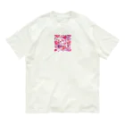 オンラインショップイエローリーフのハート　赤　ピンク　青　可愛い Organic Cotton T-Shirt