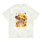 nadeshiko123の麦わら帽子をかぶたこ猫 Organic Cotton T-Shirt