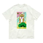 Lily bird（リリーバード）のにこにこ柴犬 和柄② Organic Cotton T-Shirt