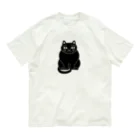 mikepunchの黒猫さん オーガニックコットンTシャツ