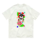 Lily bird（リリーバード）の花と黒柴ちゃんⅠ Organic Cotton T-Shirt