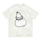 Cɐkeccooのよいものです-いっぱいいっぱいのとり オーガニックコットンTシャツ