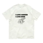 mikepunchのI LOVE SUMMER, I LOVE BEER オーガニックコットンTシャツ