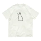 描いたものグッズ化置き場のびっくりうたっち（黒線画／たちみみ） オーガニックコットンTシャツ