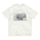 光平洋子のかしこいプーリー犬が転がる。 puli illustration  Organic Cotton T-Shirt