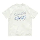 Itsu Horiguchi/ホリグチイツのsuriashi_blue オーガニックコットンTシャツ