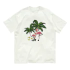 ぺちぺち工房 Pechi Pechi Atelierの南国ふらみんご Organic Cotton T-Shirt