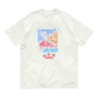 menonokkaの紙ペラにゃんこ(たくさん/色2) オーガニックコットンTシャツ