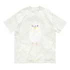 sucre usagi (スークレウサギ）の白いインコさん オーガニックコットンTシャツ