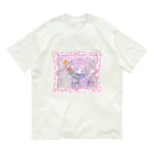 メルティカポエミュウのラベンダーポエミュウ(せなかに天使の羽) オーガニックコットンTシャツ