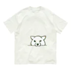 真希ナルセ（マキナル）のあごのせ柴（白柴） オーガニックコットンTシャツ