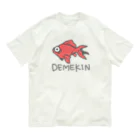 千月らじおのよるにっきのDEMEKIN(赤) オーガニックコットンTシャツ