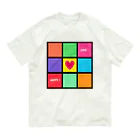 sanasanaのLOVE＆HAPPY Organic Cotton T-Shirt