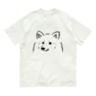 Chiyo.Wan(🐕🕊️のお店)のふわふわ白わんこ あっぷ オーガニックコットンTシャツ