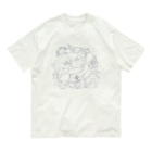 檸檬飴のクレステッドゲッコーの陰陽魚(モノトーン) Organic Cotton T-Shirt