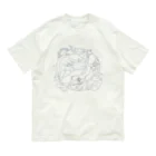 檸檬飴のクレステッドゲッコーの陰陽魚(モノトーン) オーガニックコットンTシャツ