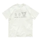 やさいぬしょっぷ SUZURI店のアスパラのぱらお【やさいぬ】 オーガニックコットンTシャツ