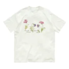 きたがわじゅりの庭の花 オーガニックコットンTシャツ