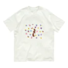tomocco shopのリスと花 オーガニックコットンTシャツ