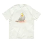 まめるりはことりのオカメインコ　シナモン【まめるりはことり】 オーガニックコットンTシャツ