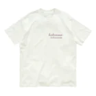 hibinecoのhibineco／hibinecocco パープル オーガニックコットンTシャツ