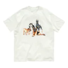 SANKAKU DESIGN STOREのちょっぴり強面の大きい犬たち。 Organic Cotton T-Shirt