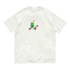 やまさきゆみこの「クリームソーダはいかが？」-シマリスより- Organic Cotton T-Shirt