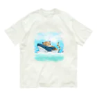 Torafare(yamachaYuka)のサメと遊ぶ虎さん Organic Cotton T-Shirt