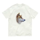 愛犬太郎のグッズの太郎の横顔【柴犬】 Organic Cotton T-Shirt