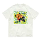 316(MIHIRO)の子亀のクサガメちゃん カラフル オーガニックコットンTシャツ