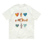 WAMI ARTのハニワとハート オーガニックコットンTシャツ