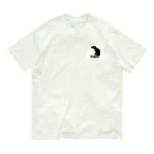 Miaws ShopのMiawsモノクロロゴ オーガニックコットンTシャツ