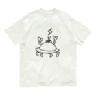 どろん堂のカニUFO オーガニックコットンTシャツ