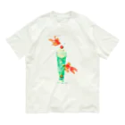 isshiki mayumiの金魚とソーダが夢の泡 オーガニックコットンTシャツ