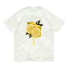 カワウソとフルーツの【forseasons】レモン Organic Cotton T-Shirt